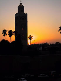 The Minaret in Marrakech by sunset. Photo: Michael Suodenjoki.