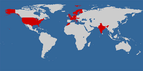Countries that I've visited.