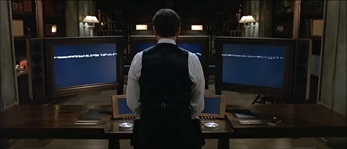 The life-movie-cutter in action in the sci-fi movie The Final Cut (2004)