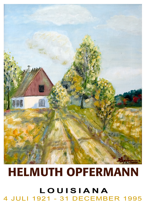 Prototype: Fake exhibition poster for paintings by Helmuth Opfermann.