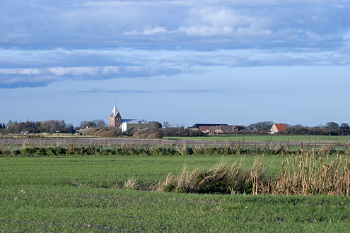 Danish Landscape, Ballum Church, Southern Jutland, Denmark